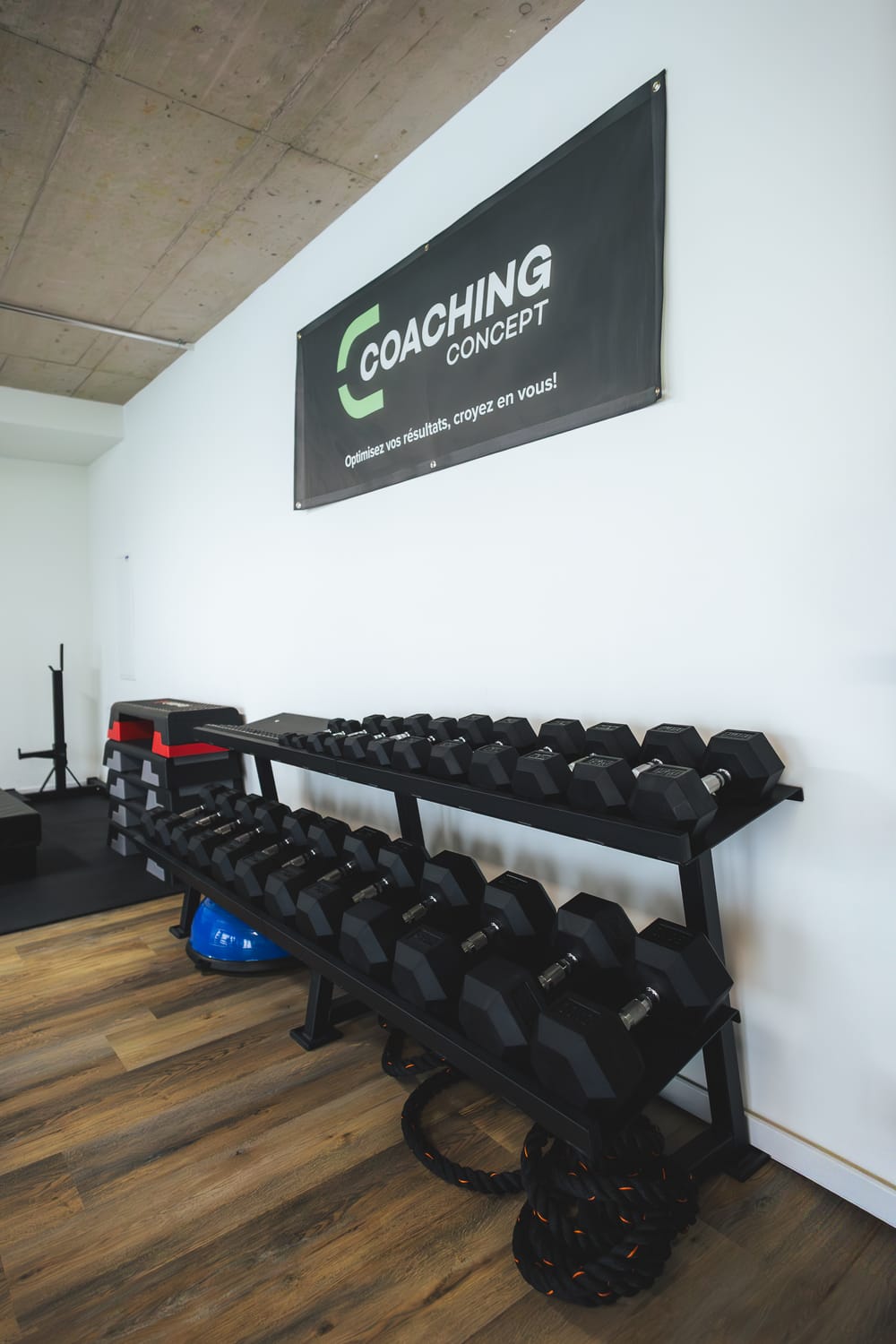 Salle d’entraînement équipée